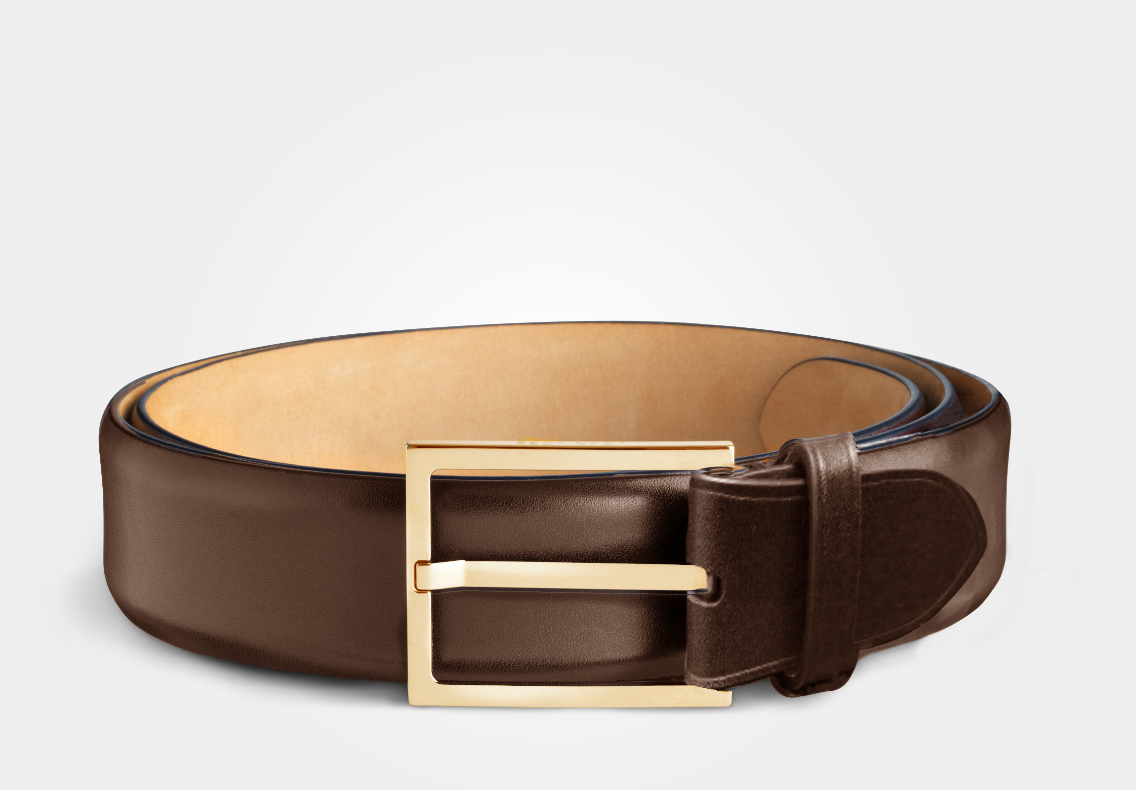Brown belt new arrivals gold buckle mens