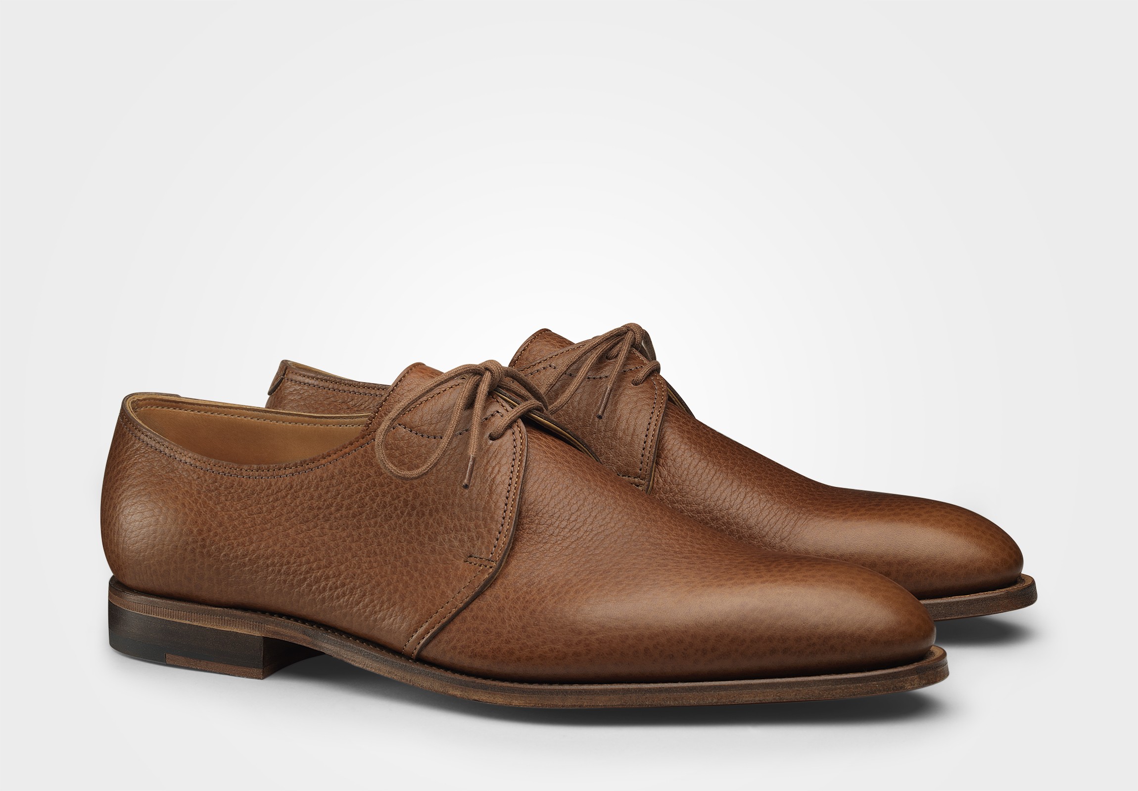 John Lobb Weldon Tan Moorland Grain Derby Shoe John Lobb | Land Shoes main image 2
